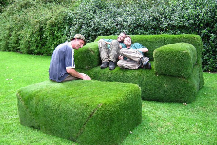 Quirky Garden Furniture Made From Artificial Grass In San Diego